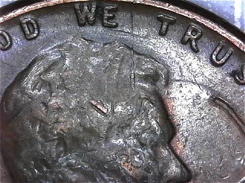 Shattered-Die-On-1964-Lincoln-Cent.-Multiple-Die-Breaks.