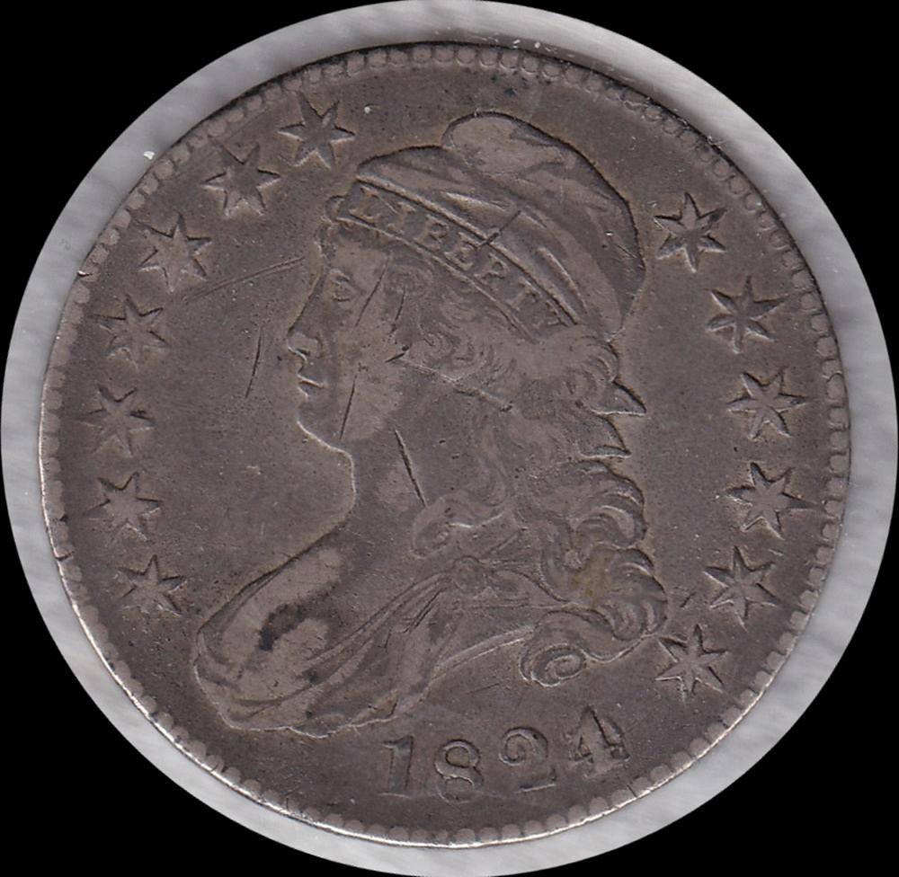 1824-Bust-Half-For-Grading.