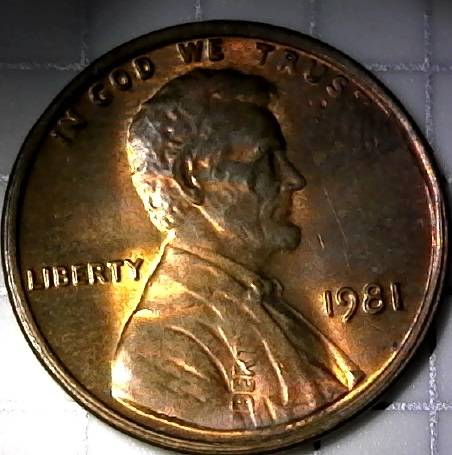 1981-Lincoln-Cent-Double-Struck-And-Rotated-90-Degrees-In-Collar-Found-Coin-Roll-Hunting