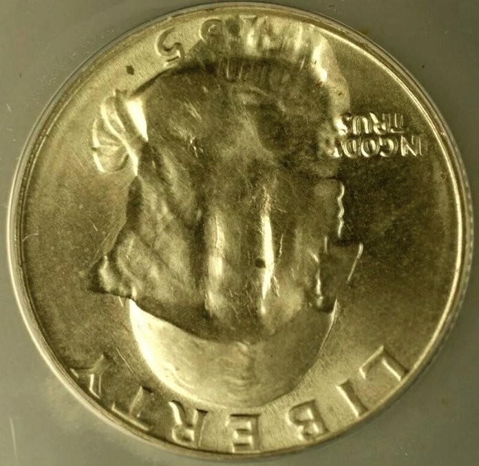 1965-Washington-Quarter-Struck-Thru-Detached-Clad-Layer-Fragment