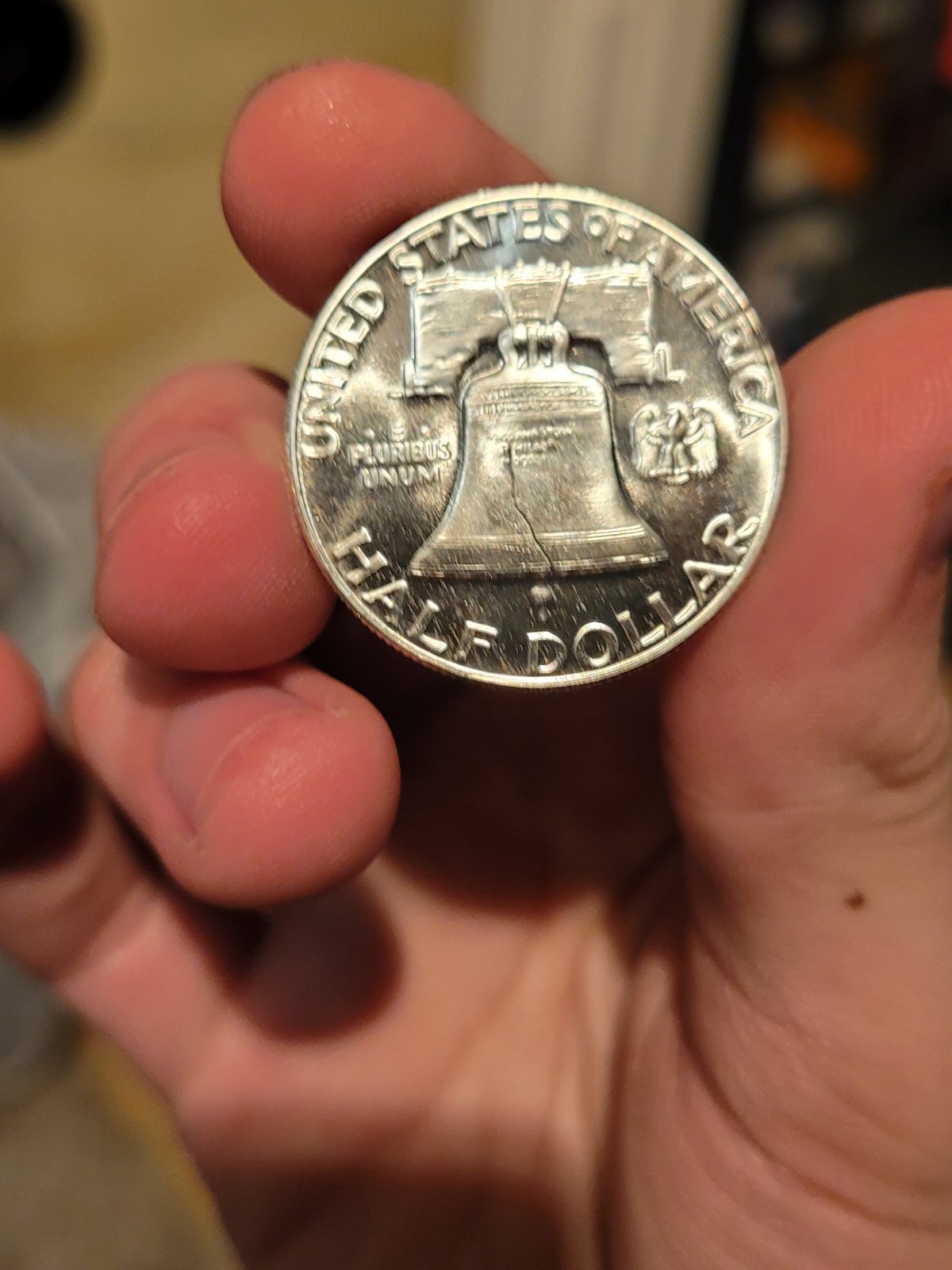 1950-Franklin-Half-Dollar-Proof-Before-And-After