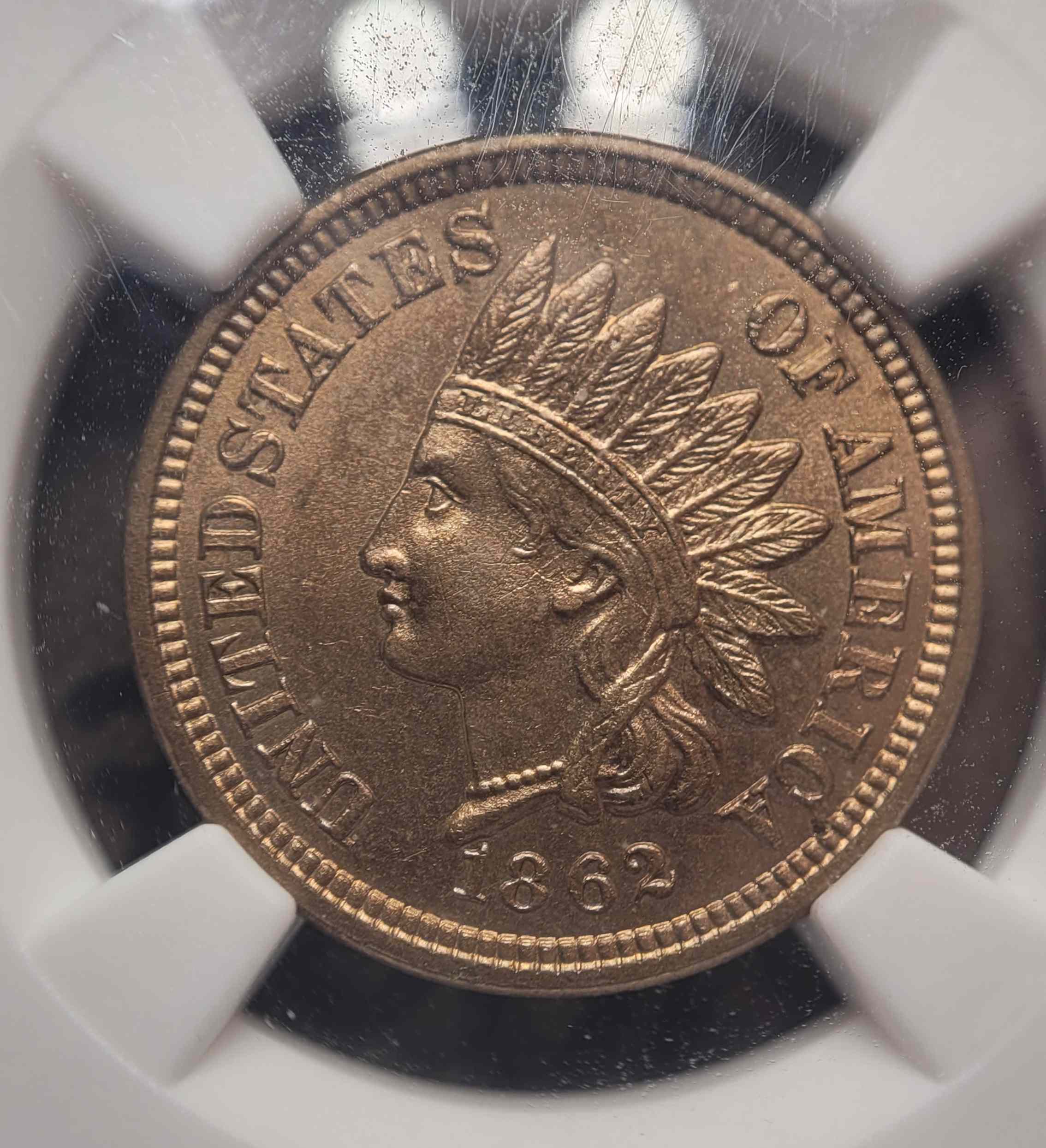 ANA-Newp-#1:-1862-Indian-Head-Cent-NGC-MS-64-Eagle-Eye