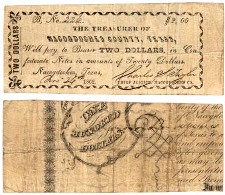 Uncut-Confederate-Notes-Printed-On-Back-Of-Bank-Drafts-Page.