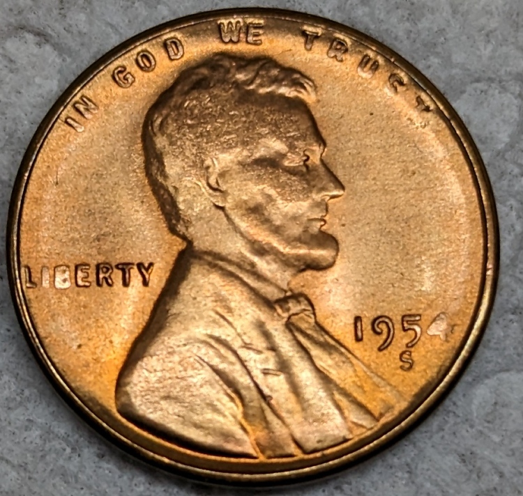 1954-S-Wheat-Back-Cent-Grease-Filled-And-Struck-Through