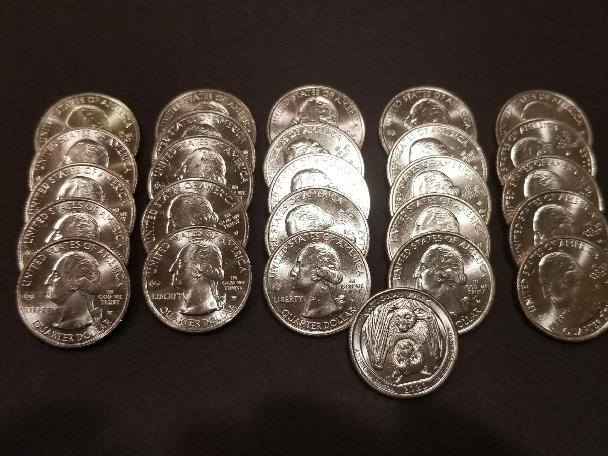 2020--D-Weir-Farm-Quarter-Fresh-From-Bank-Roll-With-Weird-Marking
