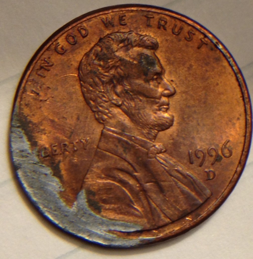 1996-D-Lincoln-Penny-Struck-Off-Center?