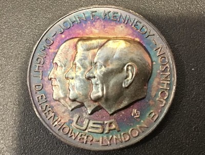 Eisenhower-Kennedy-Johnson-German-Silver-Coin/Medal/Token?