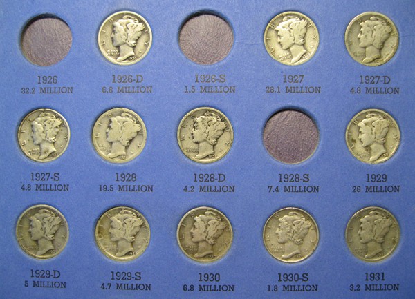 Set-Of-Mercury-Dimes