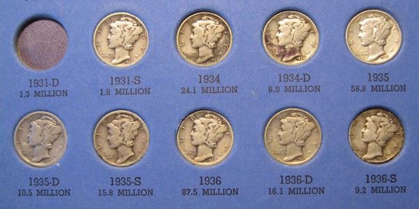 Set-Of-Mercury-Dimes