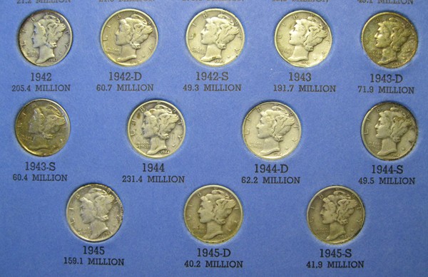Set-Of-Mercury-Dimes