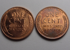 Any-Thoughts-On-These-2-1958-D-Wheat-Pennies,-Ears,-Chin,-Neck,?-Thank-You