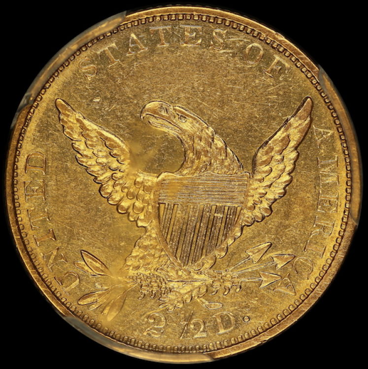 1835-Classic-Head-Quarter-Eagle-PCGS-AU-55-Strange-Photos