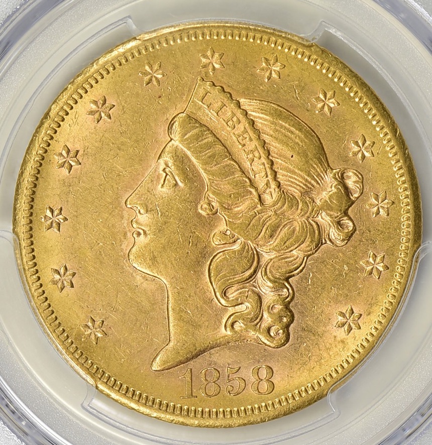 1858-S-$20-Liberty-Head-Type-1