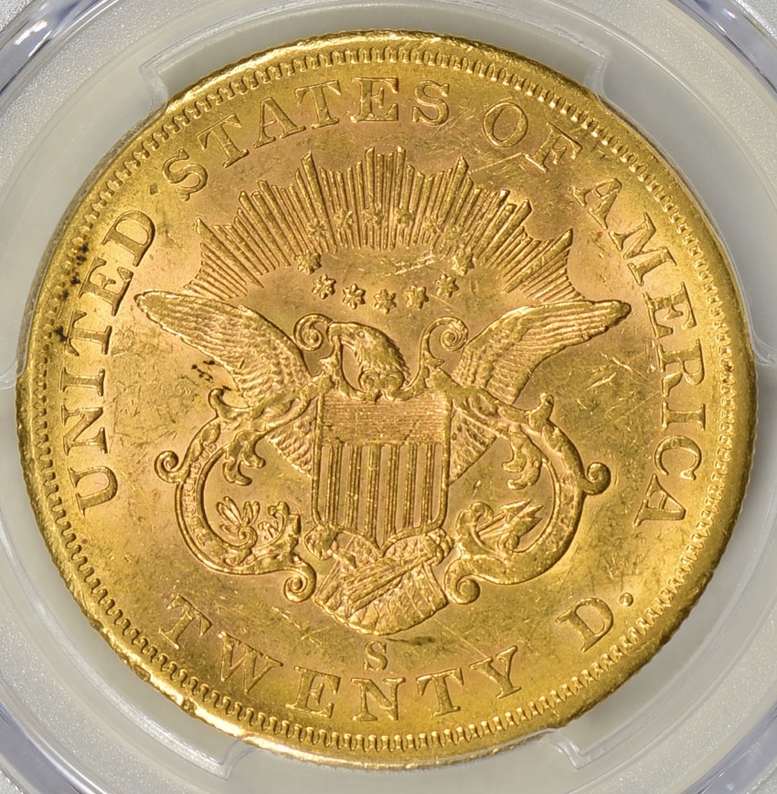 1858-S-$20-Liberty-Head-Type-1