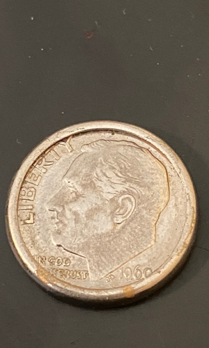 1960-Dime-With-A-Rounded-Off-Edge---Is-This-Worth-Anything?-I'm-New-To-Coins-And-Need-Some-Help!