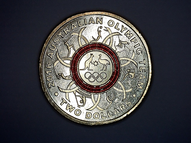 Red-Olympic-Coin---Possible-Error-Or-Variety