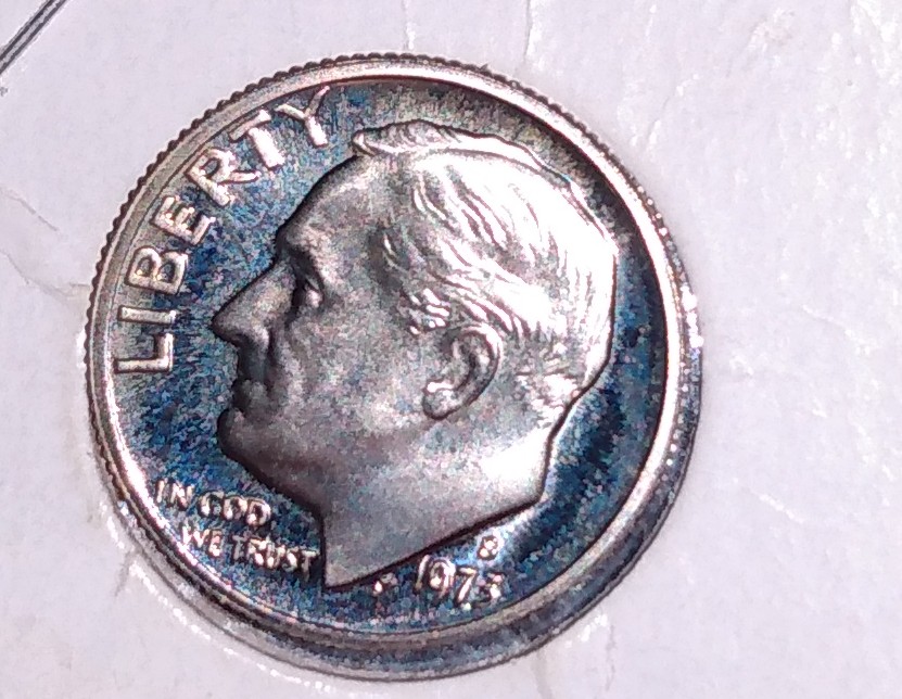 Why-Does-This-1973-S-Dime-Look-Really-Shiny-But-When-I-Take-A-Pics-They-All-Look-Blue?