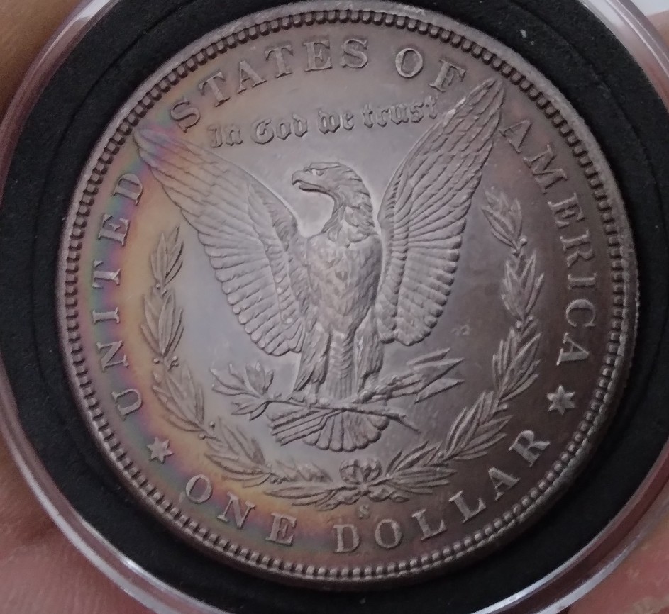 My-First-Morgan-Silver-Dollar-1881-S-Rainbow-Toned-Edges-What's-The-Grade?