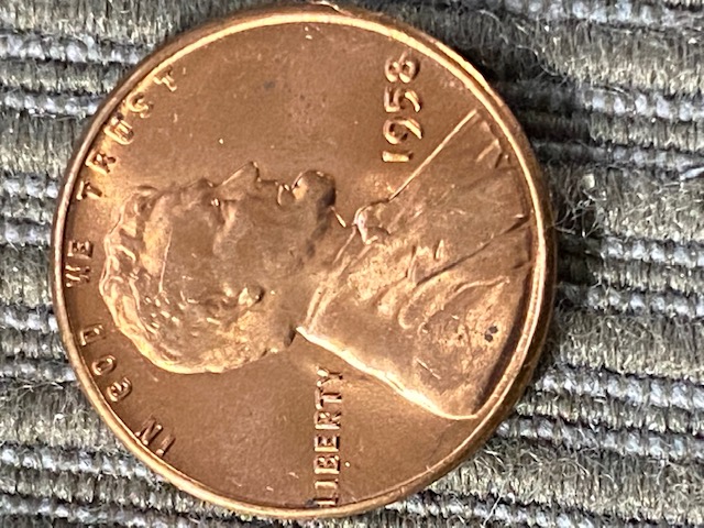 1958-Lincoln-Penny-In-Beautiful-Condition-Except.