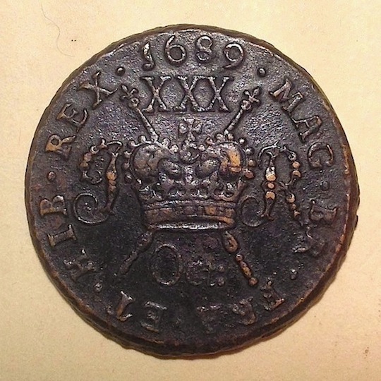 Gun-Money-Half-Crown-1689.