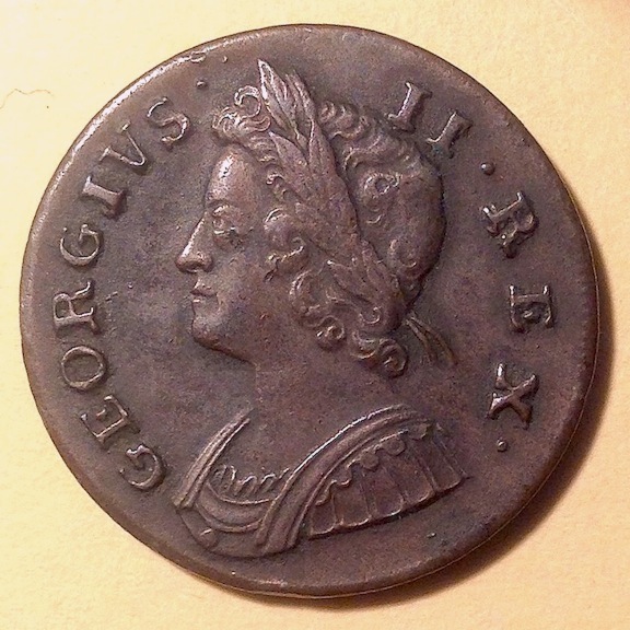1739-Halfpenny,-Single-Exergue.
