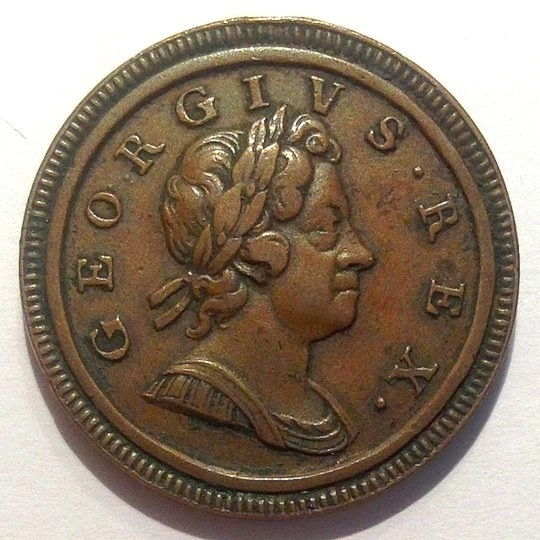 1717-Proof-Halfpenny-In-Copper.