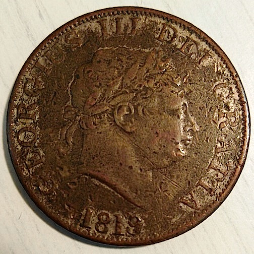 1818-1/2-Crown---Counterfeit-But-Contemporary-Or-Modern