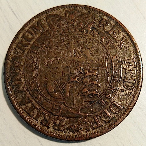 1818-1/2-Crown---Counterfeit-But-Contemporary-Or-Modern