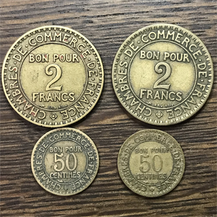 1-Franc-1924-France-/-Variants-Open-4-And-Closed-4