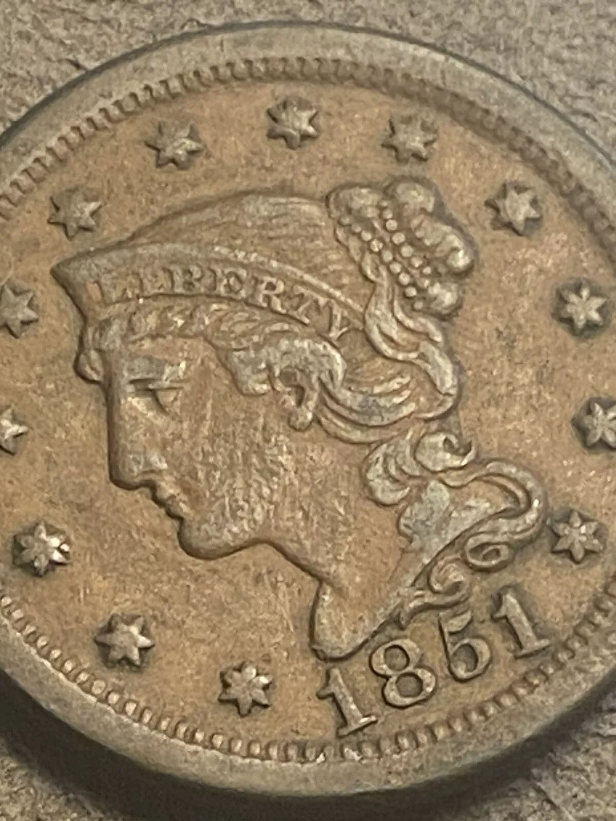 1851/81-Large-Cent-For-Grading