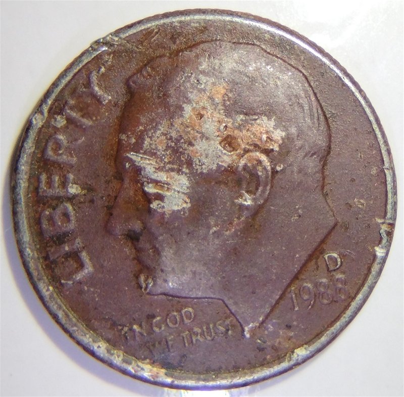 1988-Dime-D-How-Come-It's-Brown-I-Can-See-Silver-On-The-Head-But-The-Rest-Of-It's-Totally-Brown