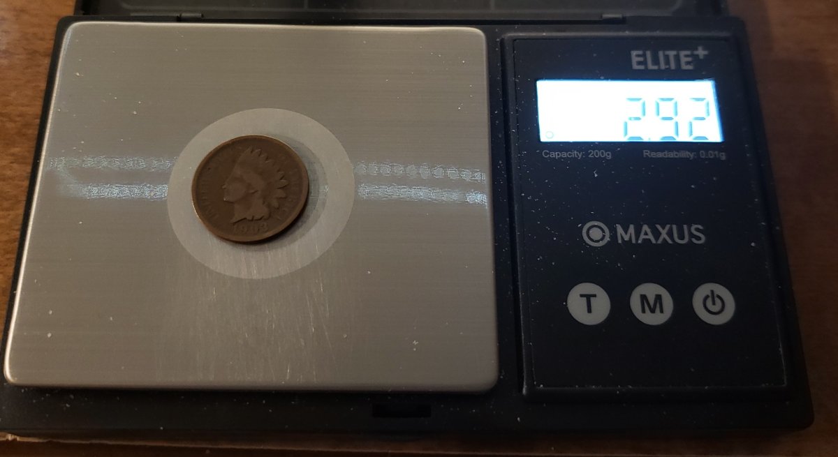 Out-Of-Tolerance,-Underweight,-1903-Indian-Head-Penny,-2.92-Grams