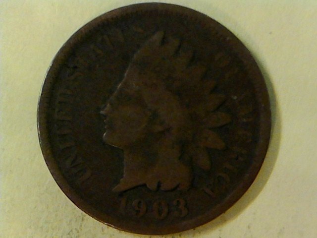 Out-Of-Tolerance,-Underweight,-1903-Indian-Head-Penny,-2.92-Grams