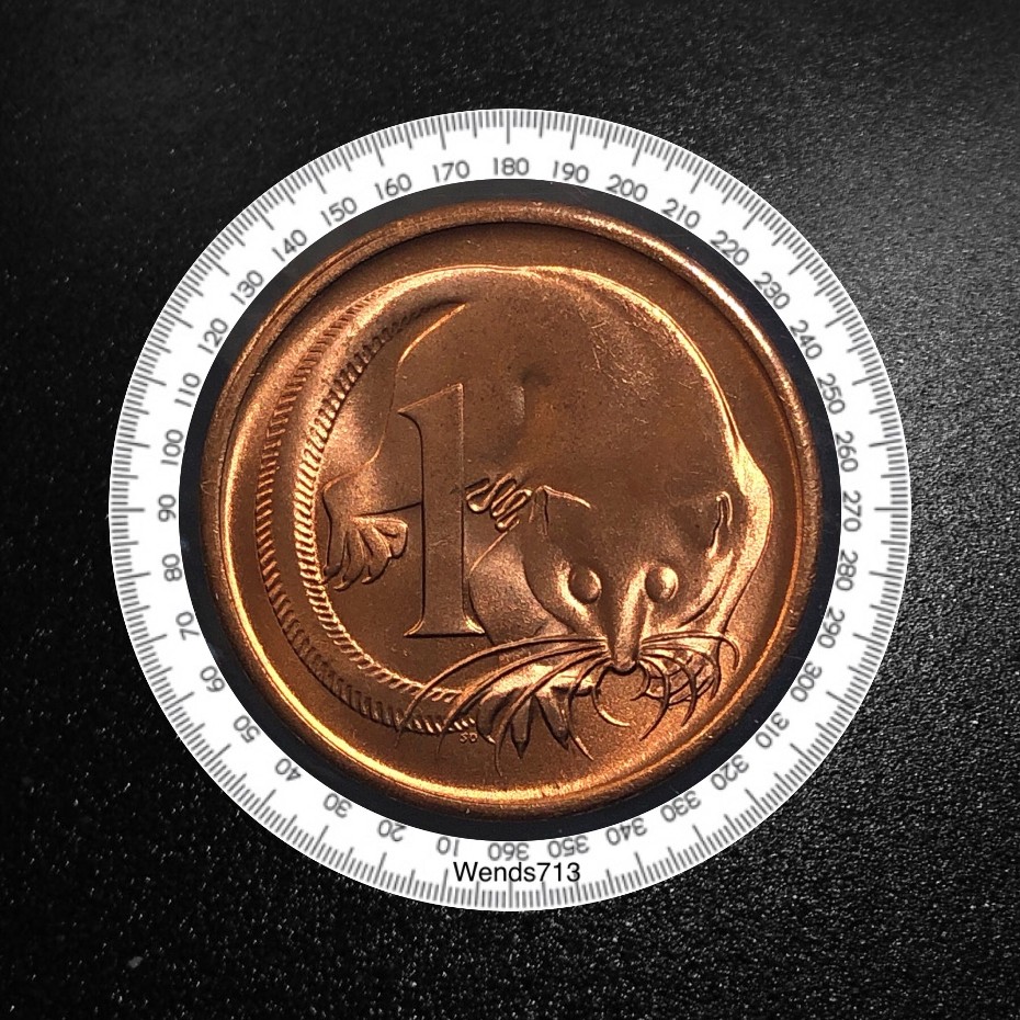 1966-Australian-1-Cent-Upset-Error---Blunted-First-Whisker-Variety--Unc,