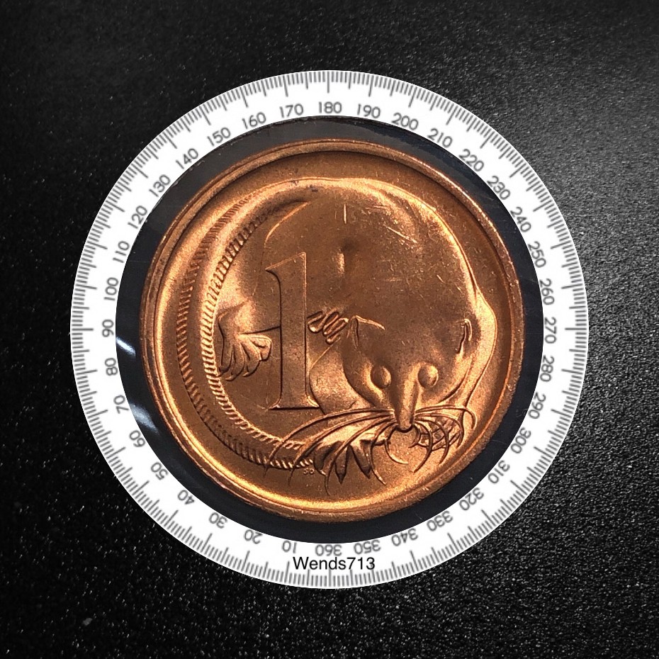 1966-Australian-1-Cent-Upset-Error---Blunted-First-Whisker-Variety--Unc,
