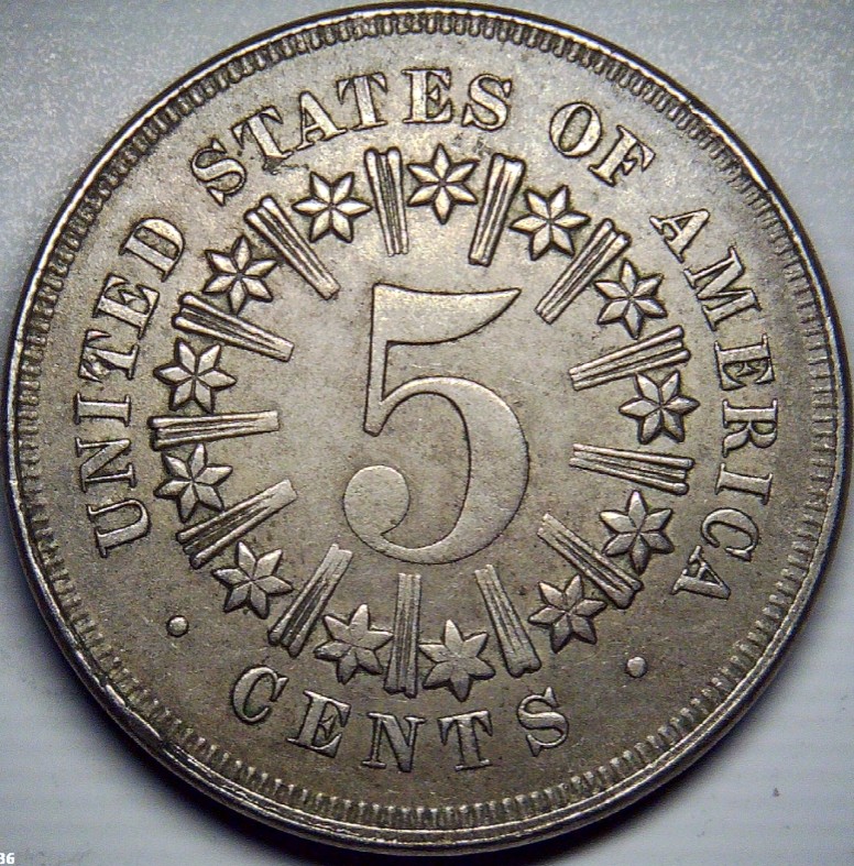For-Grading---1867-Shield-Nickel---With-Rays