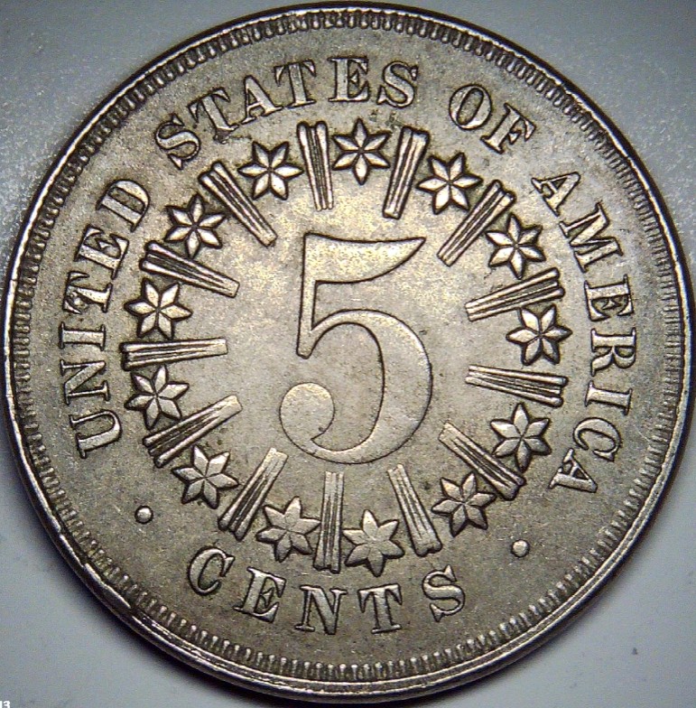 For-Grading---1867-Shield-Nickel---With-Rays
