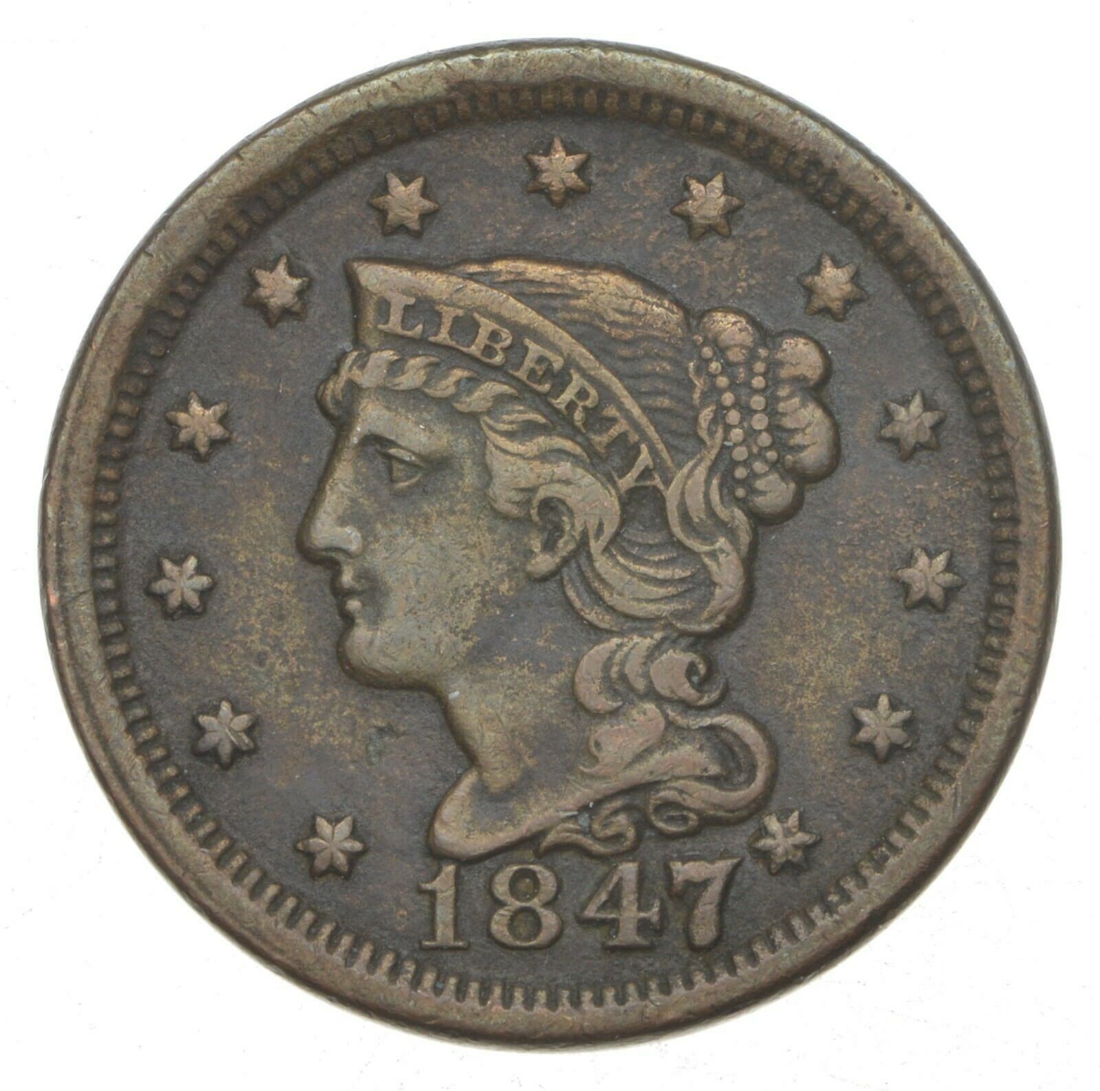 1847-Braided-Hair-Large-Cent-7/7