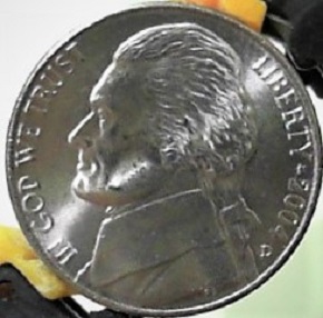 2004-D-Jefferson-Shaking-Hands-Nickel,-From-A-Convenience-Store