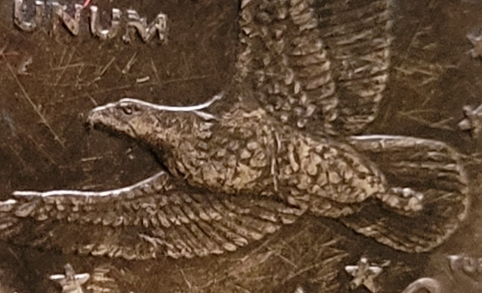 2000-P-Wounded-Eagle,--Cheerios-Dollar.this-Coin-Is-A-Hot-Mess