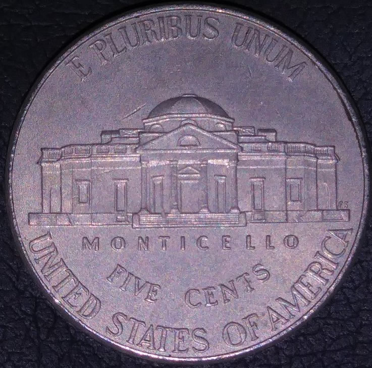 2013-P-Jefferson-Nickle-Missing-Reverse-Clad-Layer.