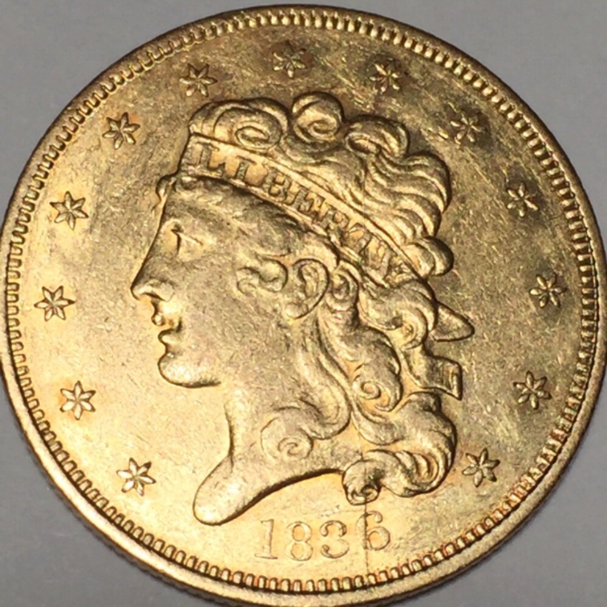 1836-Gold-$5-With-Die-Crack