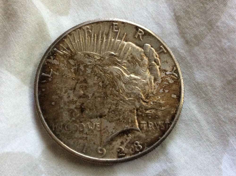 1928-Peace-And-1852-$2.5-Gold-For-Grading