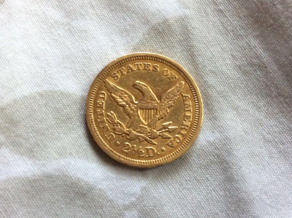 1928-Peace-And-1852-$2.5-Gold-For-Grading