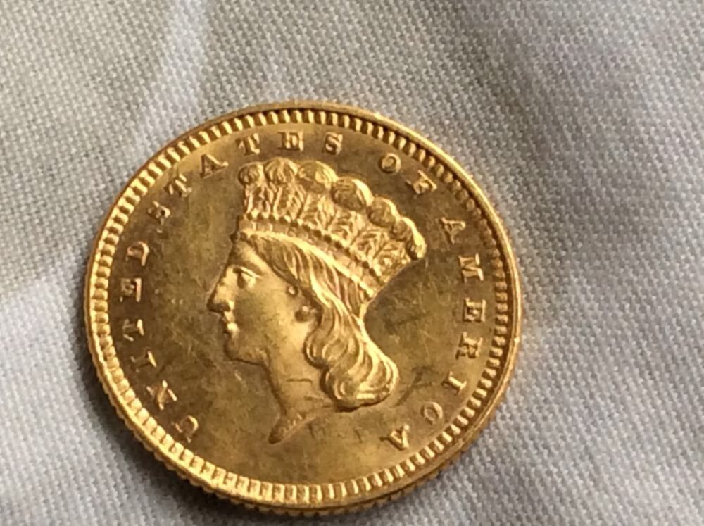 1873-Open-3-$1-Gold-And-1855-$1-Gold-Type-2-For-Grading