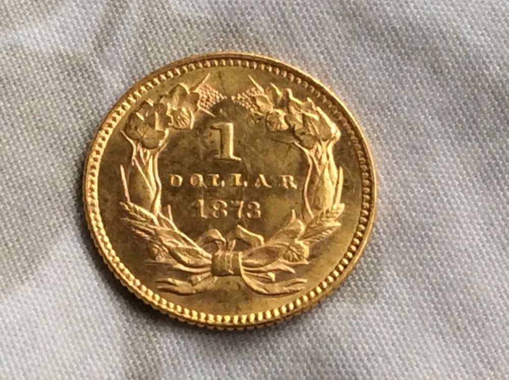1873-Open-3-$1-Gold-And-1855-$1-Gold-Type-2-For-Grading