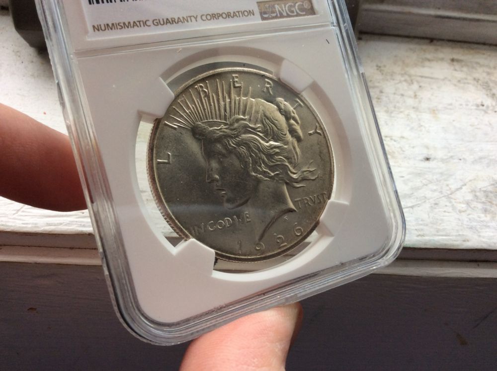 1897-S,-1881-O,-1880-O-And-1926-Dollars-For-Grading.