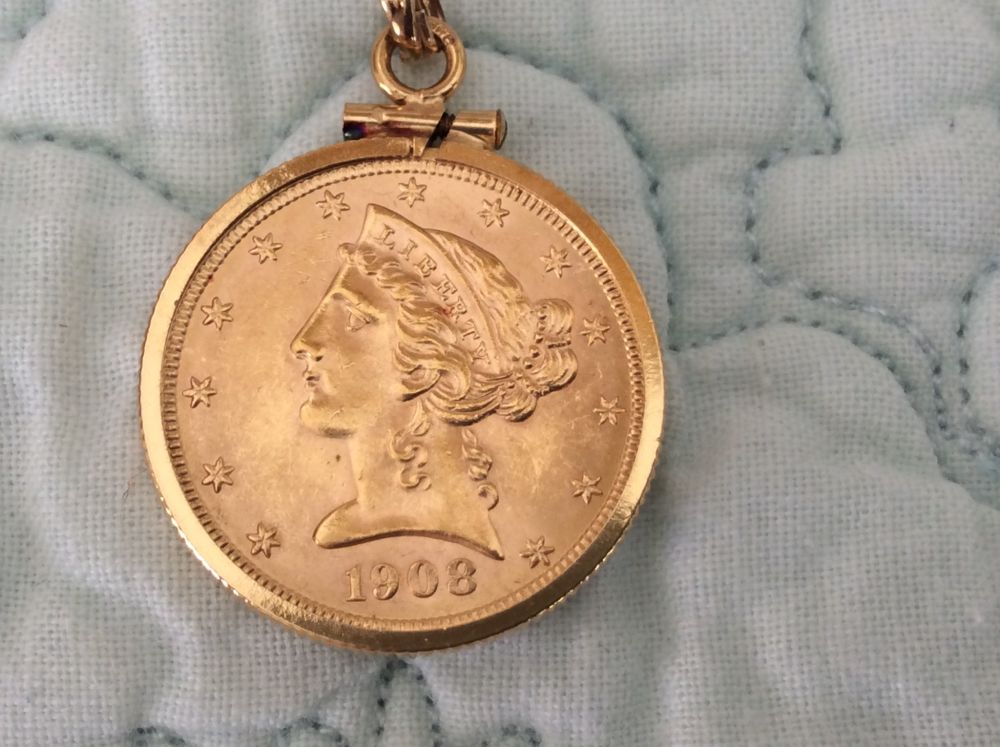 1908-$5-Liberty-Gold-For-Grading