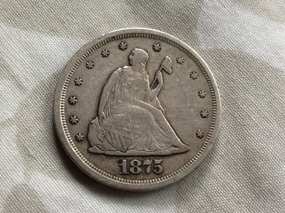 1934-Bust-Quarter,-1875-S-20c,-1877-CC-Quarter-And-1853-Quarter-For-Grading