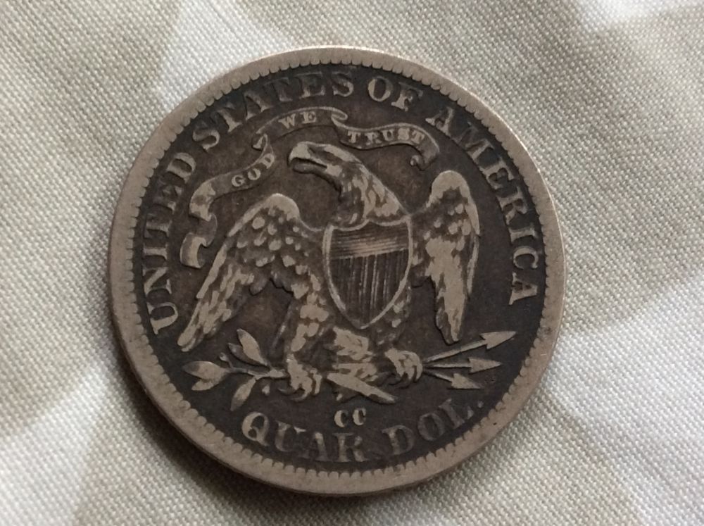 1934-Bust-Quarter,-1875-S-20c,-1877-CC-Quarter-And-1853-Quarter-For-Grading